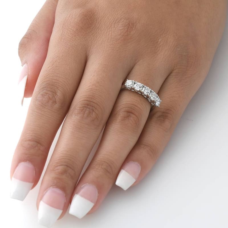1 1/4 ct 5-Stone Diamond Trellis Anniversary Ring White Gold