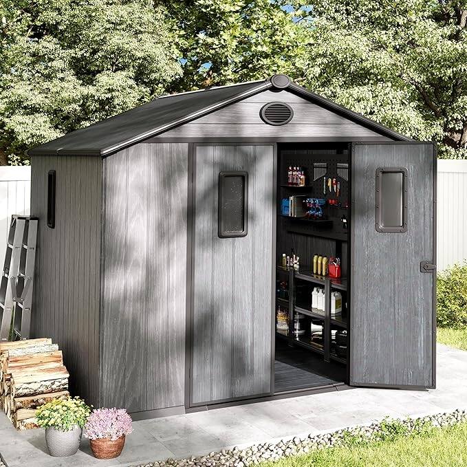 Bezseller Outdoor Storage Tool Shed with Door and Floor