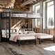 preview thumbnail 2 of 11, Detachable Triple Bunk Bed With Guardrails,Exchange Ladder for Bedroom