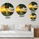 preview thumbnail 4 of 8, Designart 'Colored Ocean Waves Falling Down VII' Modern Seashore Wall CLock