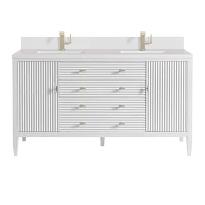 James Martin Vanities 485-V60D-1WZ Myrrin 60" Double Basin Wood Vanity
