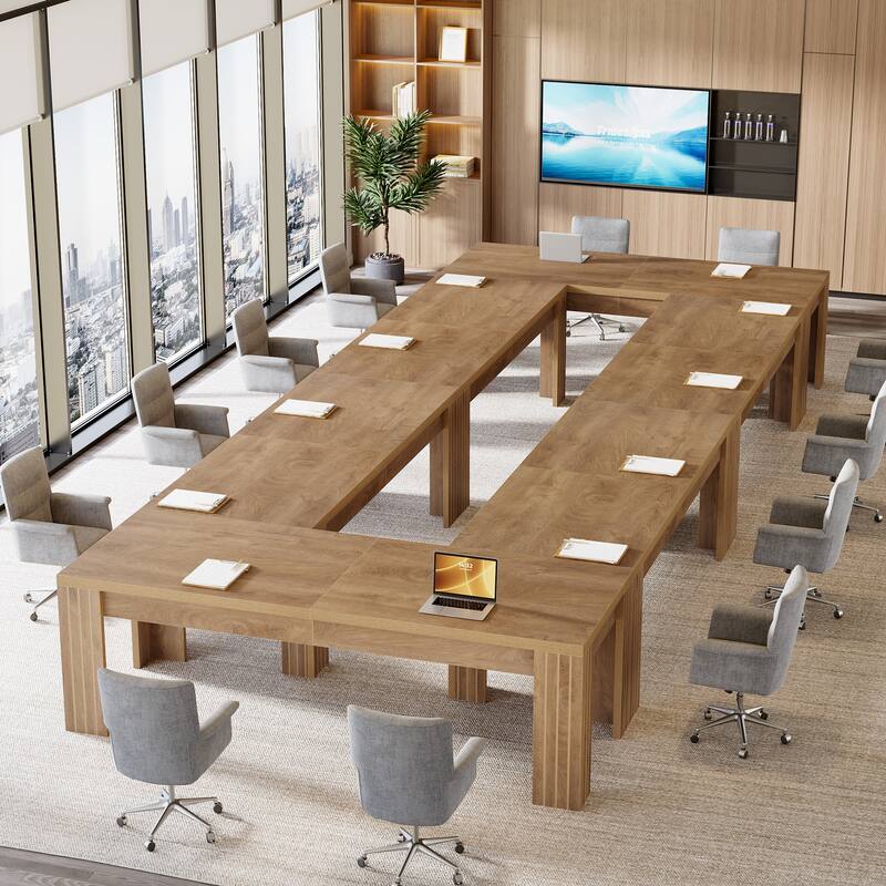 78.74 Inch Rectangular Conference Room Table for 6-8 People - 78.74" W x 27.56" D x 29.53" H
