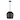 12.5" W x 14" H 1-Light Handcrafted Terracotta Pendant with Matte Black - 13"W x 13.75"H