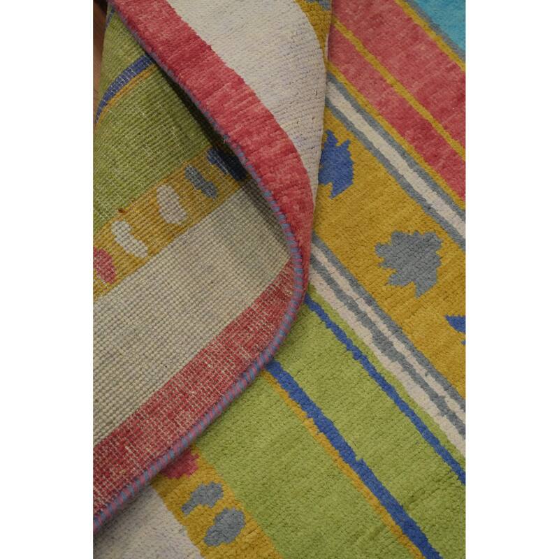 Vegetable Dye Wool Gabbeh Turkish Area Rug Handmade Wool Carpet - 8' 9'' X 6' 0''