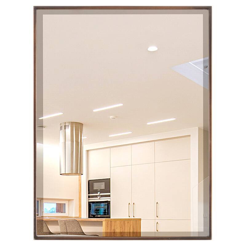 Livingston Framed Rectangle Mirror - Rubbed Bronze - Rubbed Bronze
