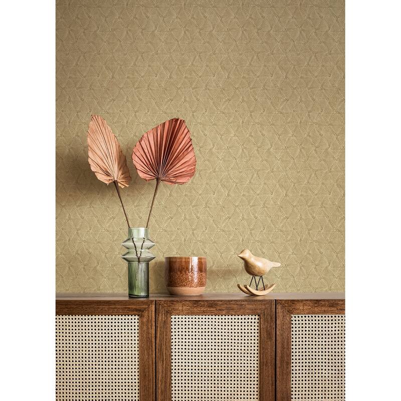 A-Street Prints Hui Mauve Paper Weave Grasscloth Wallpaper