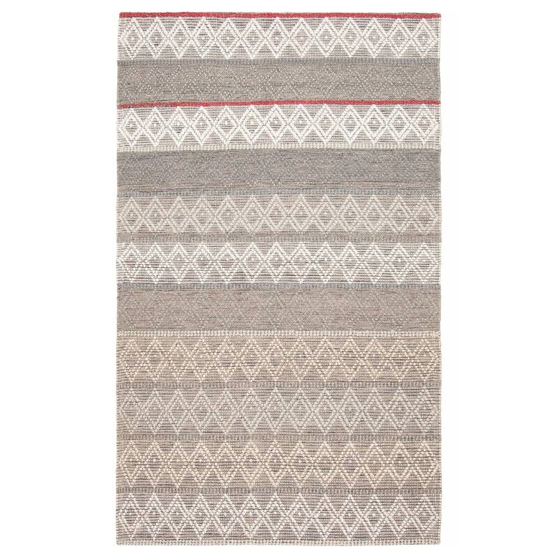 ECARPETGALLERY Braid weave Sienna Grey Wool Rug - 5'0 x 8'3 - Grey - 5'0 x 8'3