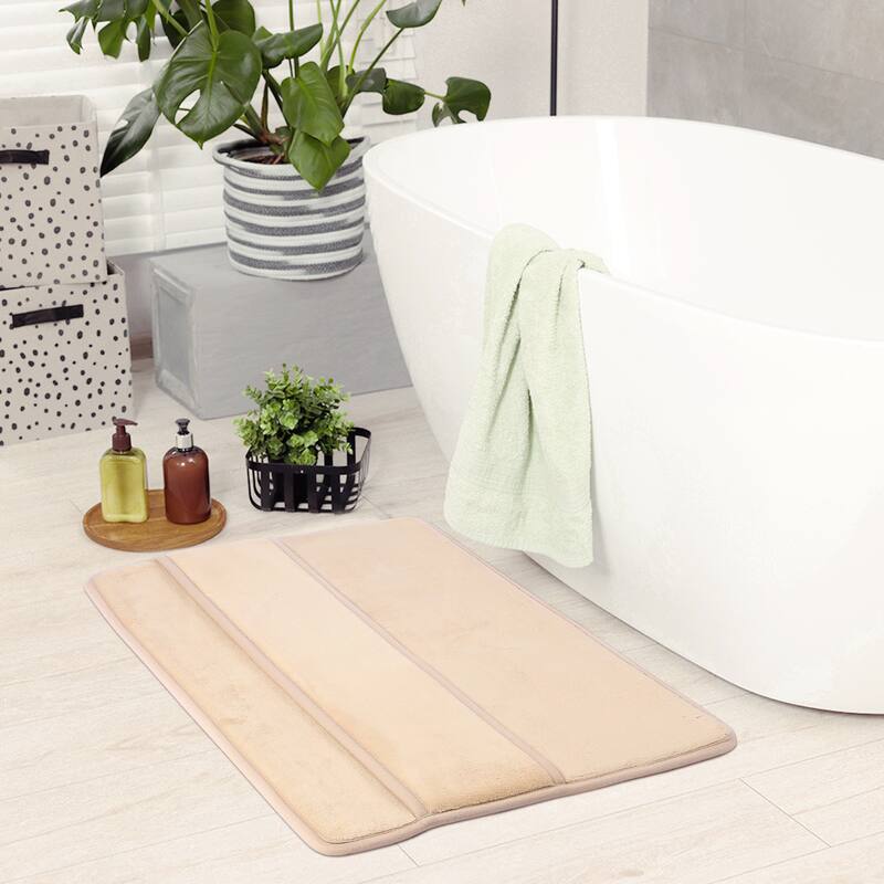 Memory Foam Bath Mat, Absorbent Non Slip Bath Rug, Thick Bath Rug Carpet for Bathroom Floor, Tub and Shower