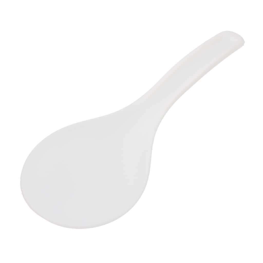 Household Kitchenware Tool Reusable White Plastic Paddle Rice Meal Scoop
