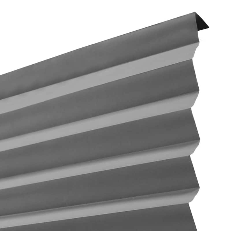 Lumi Cordless Gray Paper Room Darkening Temporary Pleated Shade (6-PK)