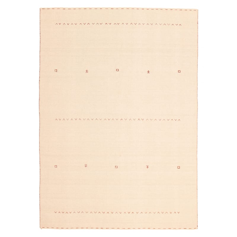Kashkuli Gabbeh Cream Rug 7'10" x 11'1" - 7'10 x 11'1 - Cream - 7'10 x 11'1