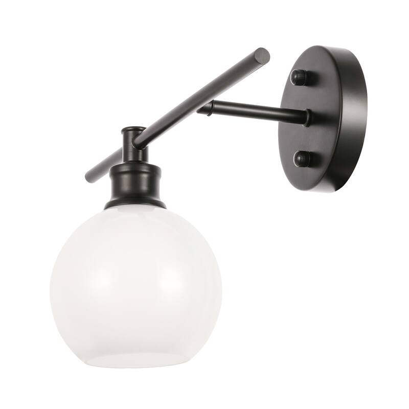 Collins 1-Light Glass Left Wall Sconce - 14.7/9.8 - 14.7/9.8
