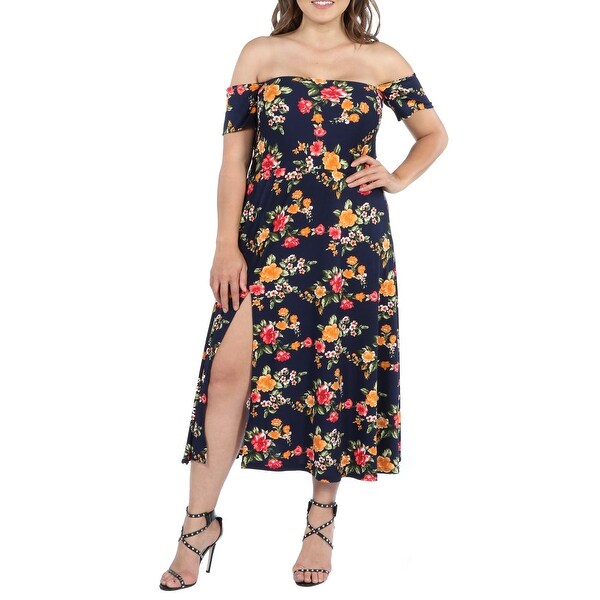 yellow off the shoulder plus size dress