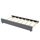 preview thumbnail 5 of 13, Modern and Timeless，Full Upholstered Platform Bed with Trundle，Multifunctional Design
