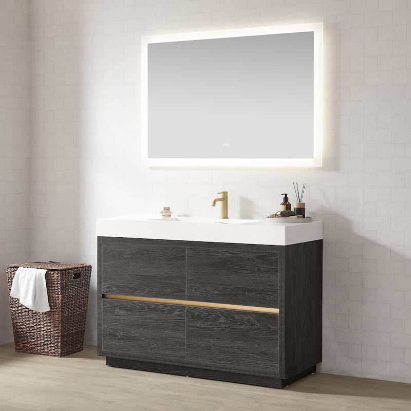 Huesca Bath Vanity with Composite Integral Sink Top without Mirror