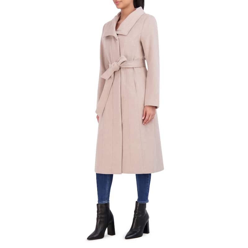 Cole Haan Women's Wool Blend Zip-Up Coat