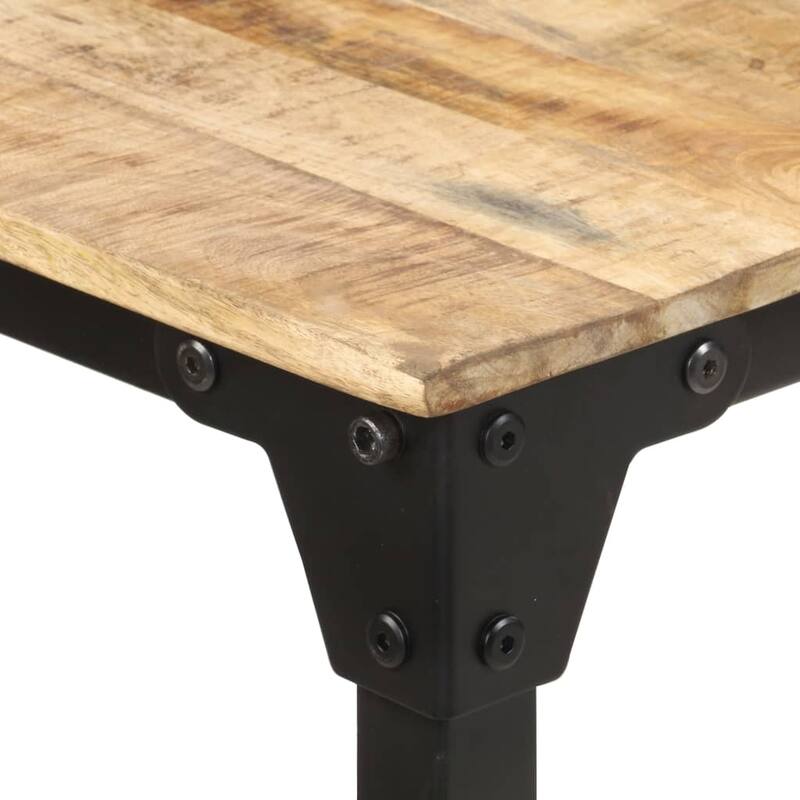 vidaXL Dining Table 63"x31.5"x29.9" Rough Mango Wood
