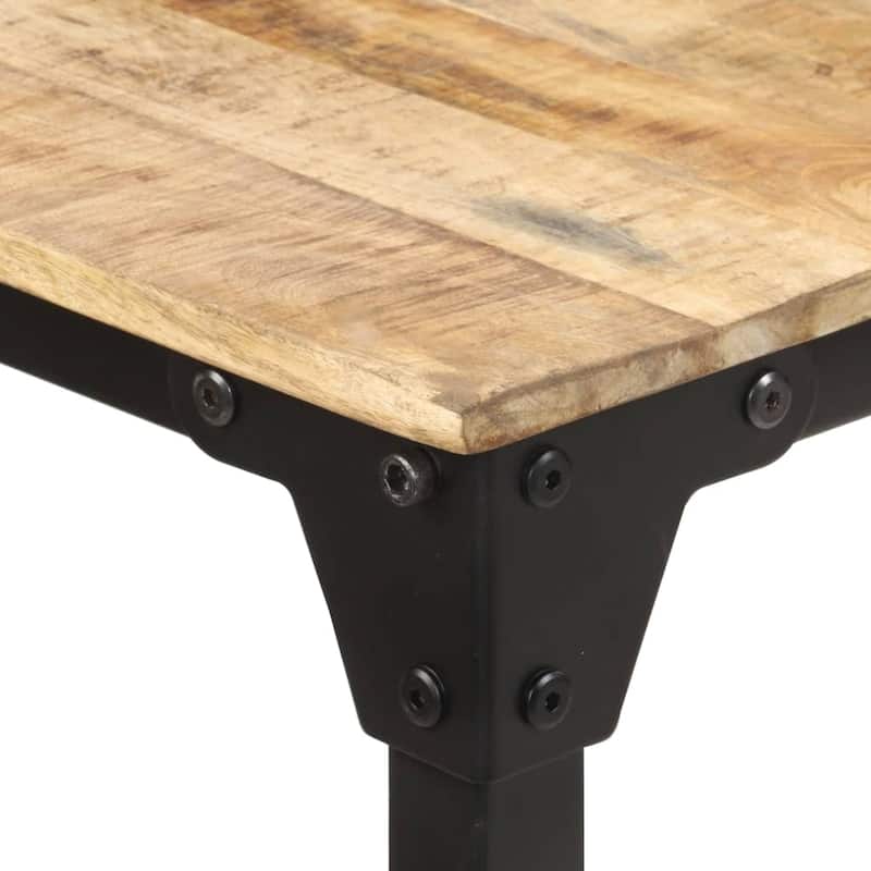vidaXL Dining Table 86.6"x39.4"x29.9" Rough Mango Wood