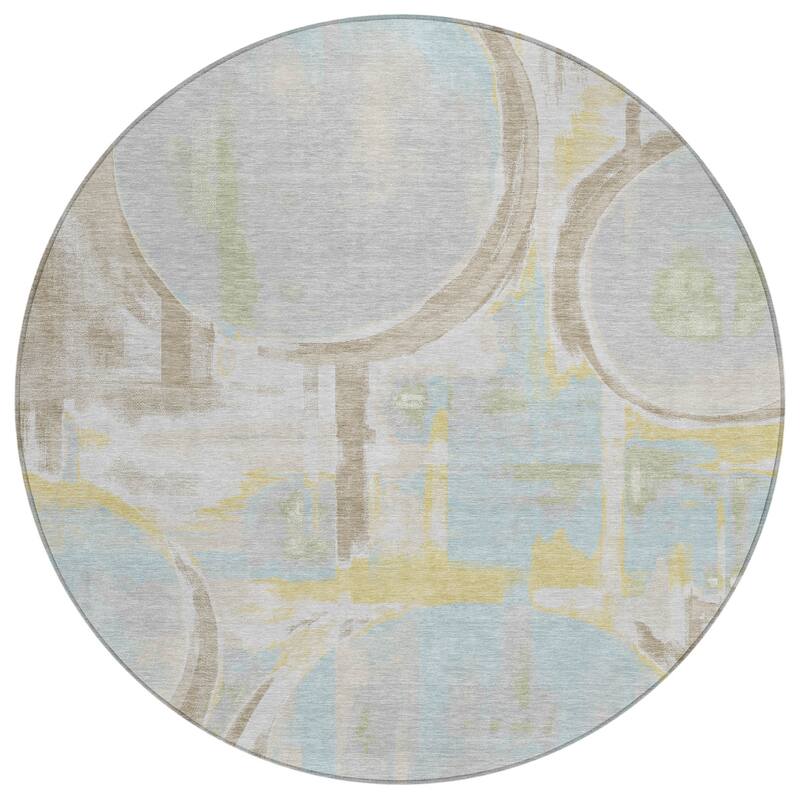 Machine Washable Indoor/ Outdoor Modern Erie Chantille Rug