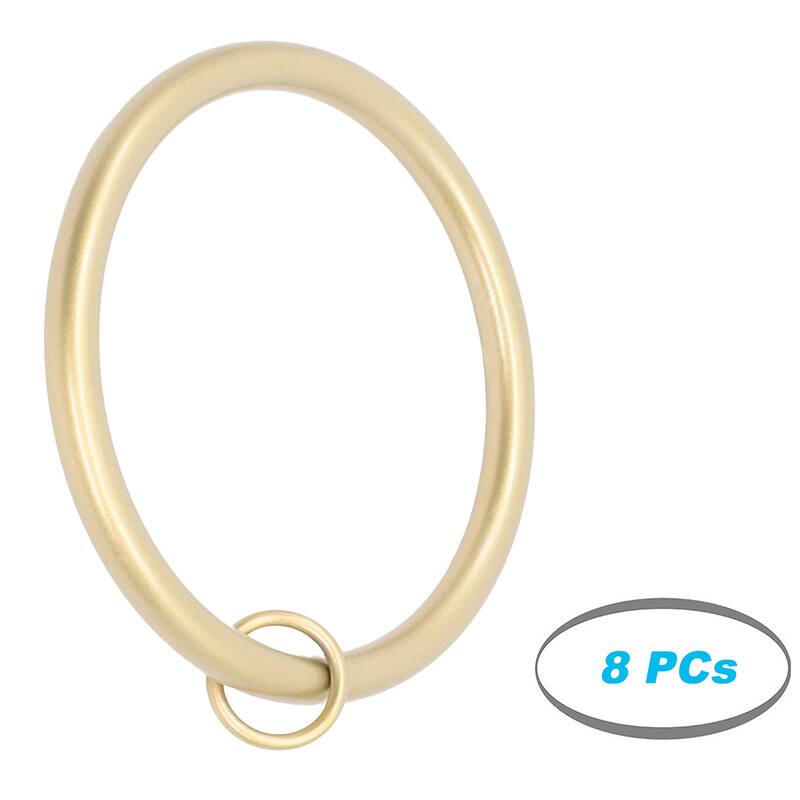 Meriville 2.5" Inner Diameter Metal Curtain Rings with Eyelets