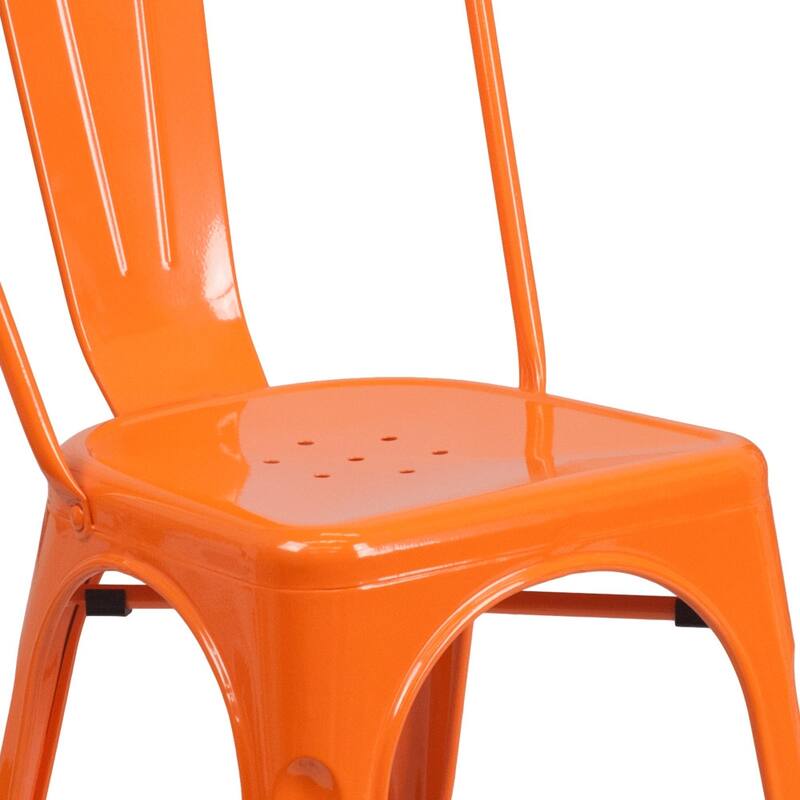 Metal Indoor-Outdoor Stackable Chair