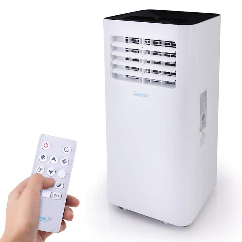 SereneLife SLPAC105W 300Sqft 10000 BTU Portable Air Conditioner w/Remote - 57.5