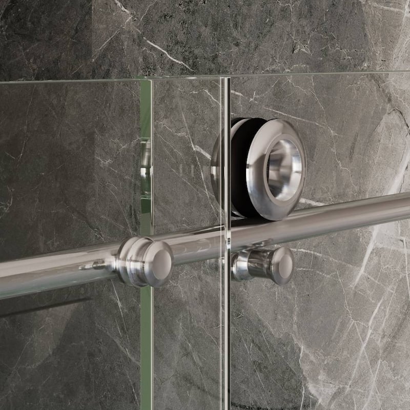 Seawin Hugo 44 - 48 x 78 inches Frameless Shower Door 3/8 in. (10 mm) Clear Tempered Glass with NanoShield Coating