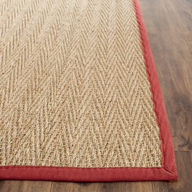 SAFAVIEH Natural Fiber Oceana Herringbone Seagrass Rug