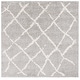 preview thumbnail 15 of 53, SAFAVIEH Berber Shag Hessie Moroccan Rug 5'1" Square - Light Grey/Cream - Square