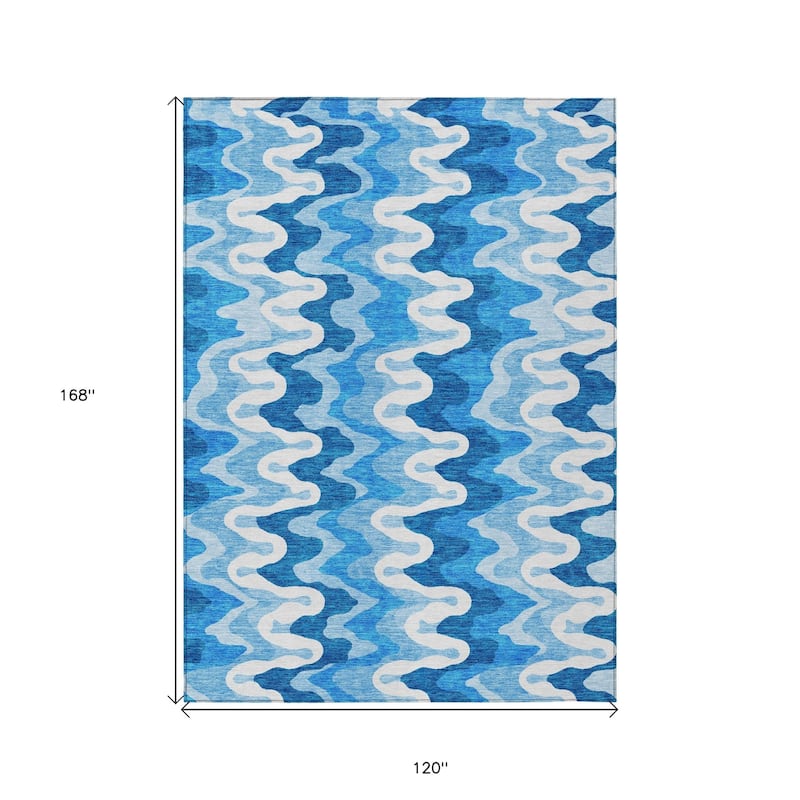 HomeRoots Abstract Transitional Rectangle Outdoor Rug