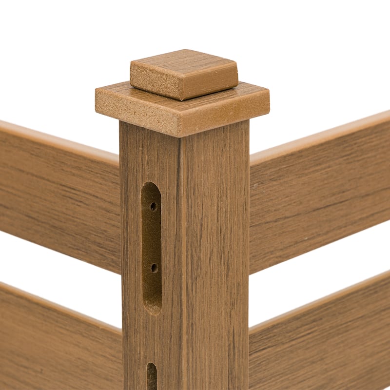 Courtyard Privacy Fence No Pit Digging Type, More Convenient For Outdoor Installation,2,4-Panel - 39.3 in. W x 35.6 in. H