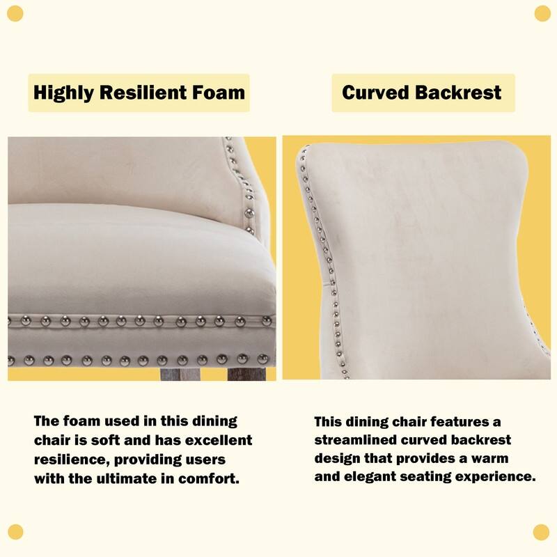 Upholstered Wing Back Dining Chair (Set of 6)