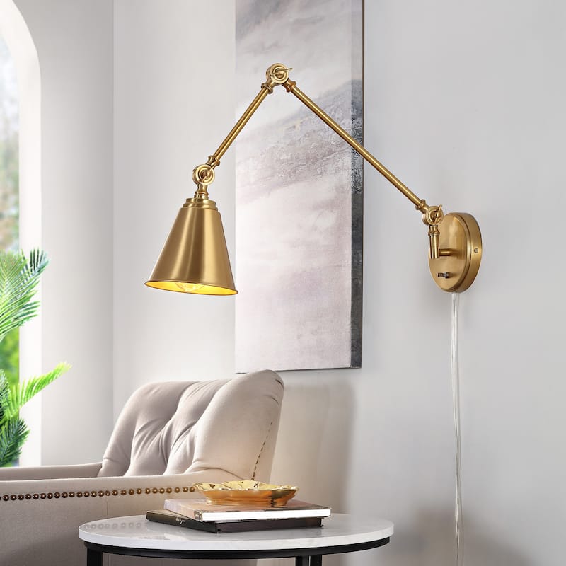 SAFAVIEH Lighting Kensley Wall Sconce - 5.9" x 21" x 19.5"