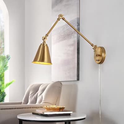 SAFAVIEH Lighting Kensley Wall Sconce - 5.9" x 21" x 19.5"