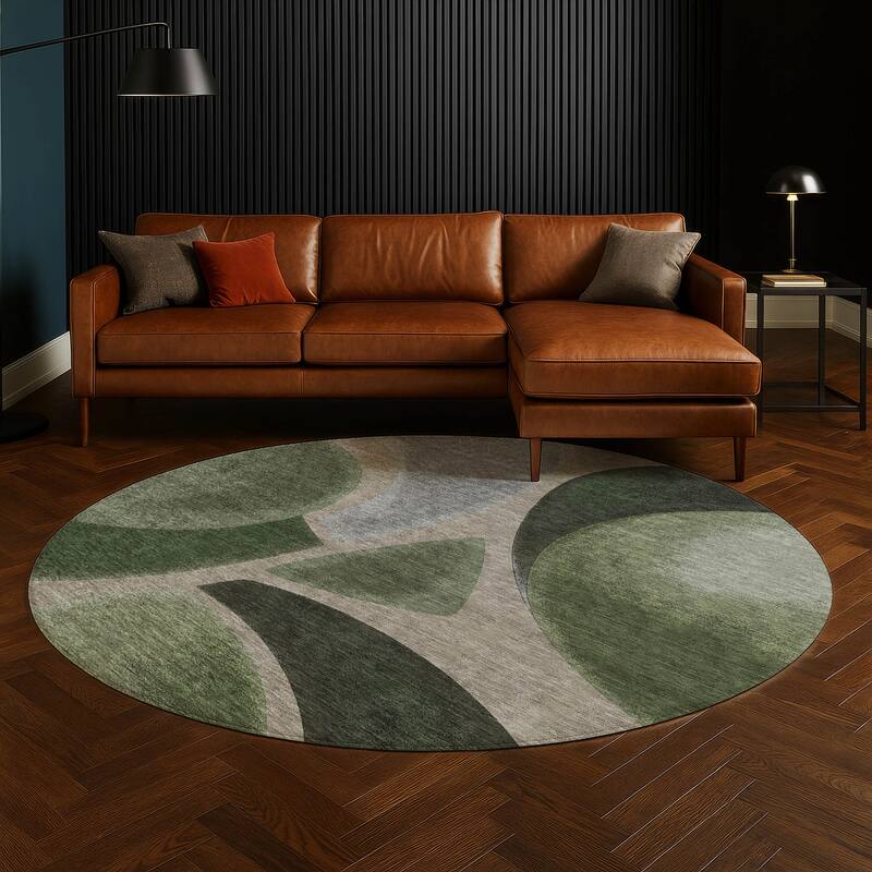 Machine Washable Indoor/ Outdoor Modern Hays Chantille Rug