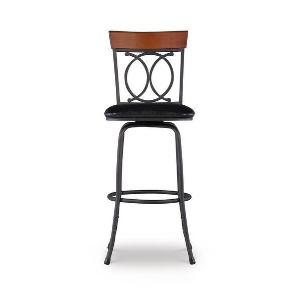 Shop Linon Circle Of Life Adjustable Height Metal Bar Stools Set