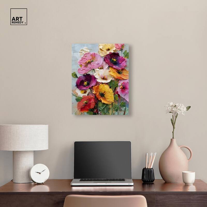 Floral Texture II Canvas by Art Remedy, Gallery Wrapped