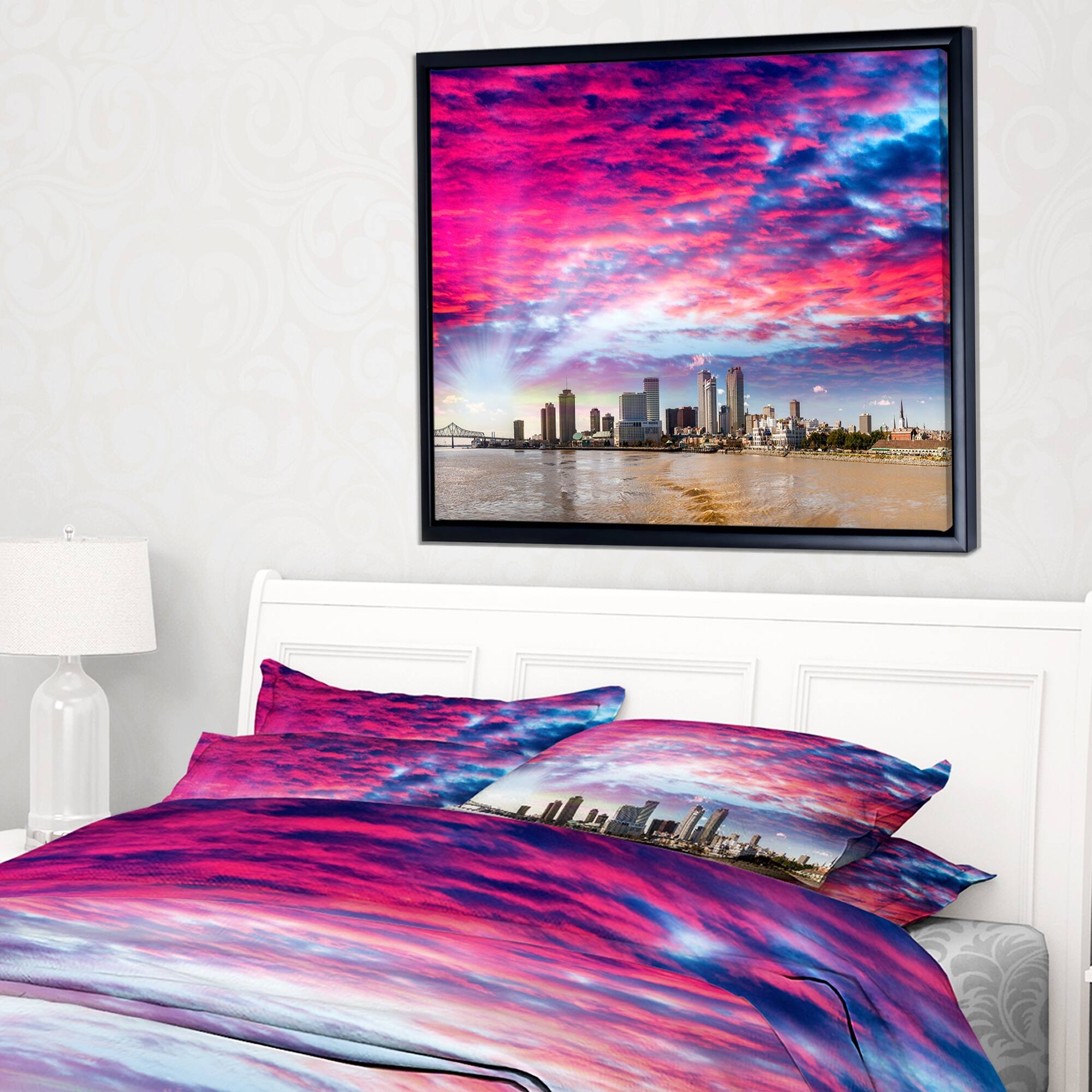 Designart "New Orleans Building and Skyscrapers" Modern Cityscape