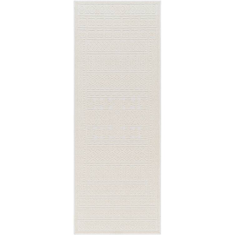 Livabliss Garrick Striped Border Machine Washable Area Rug