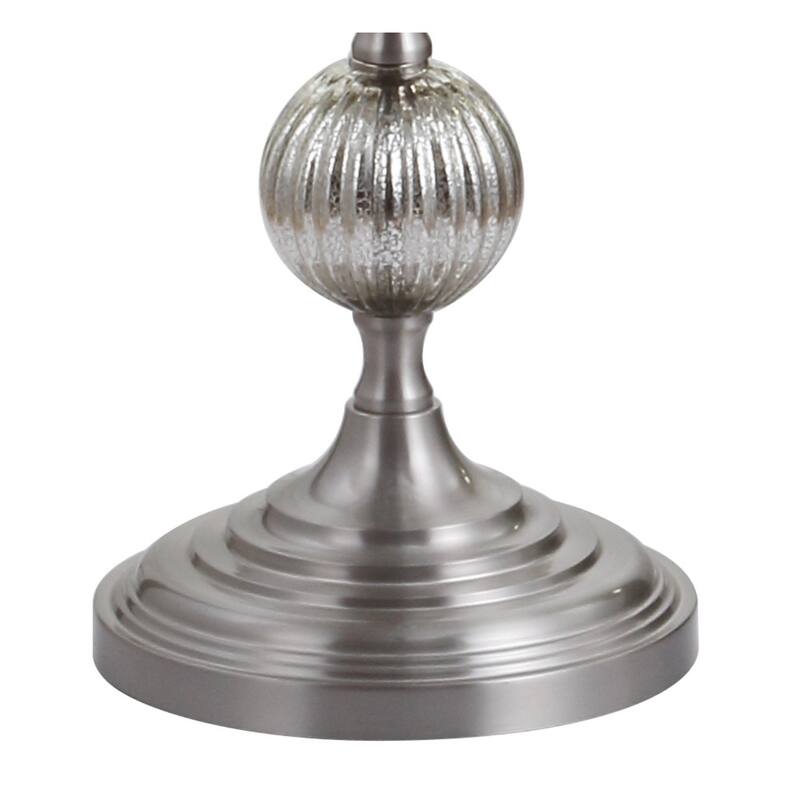 February 60.5" Glass/Metal LED Floor Lamp, Mercury Silver by JONATHAN Y - 60.5" H x 16" W x 16" D