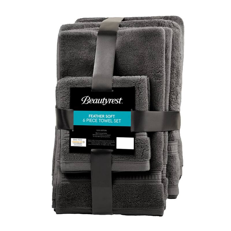 Cotton Feather Touch Antimicrobial Towel 6 Piece Set