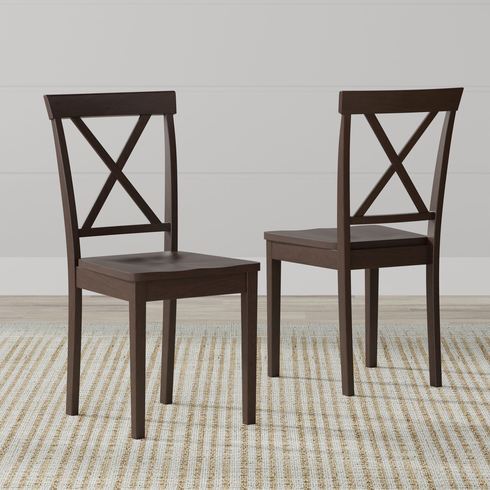 X-Back Solid Wood Dining Chair (Set of 2)