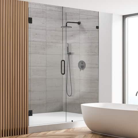 Roisin Frameless Hinged Shower Door with Clear Glass