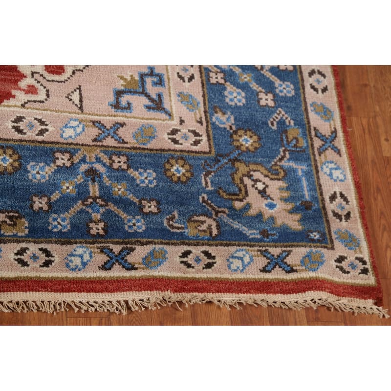 Oushak Oriental Area Rug Hand-Knotted Wool Carpet - 8'1"x 9'11"