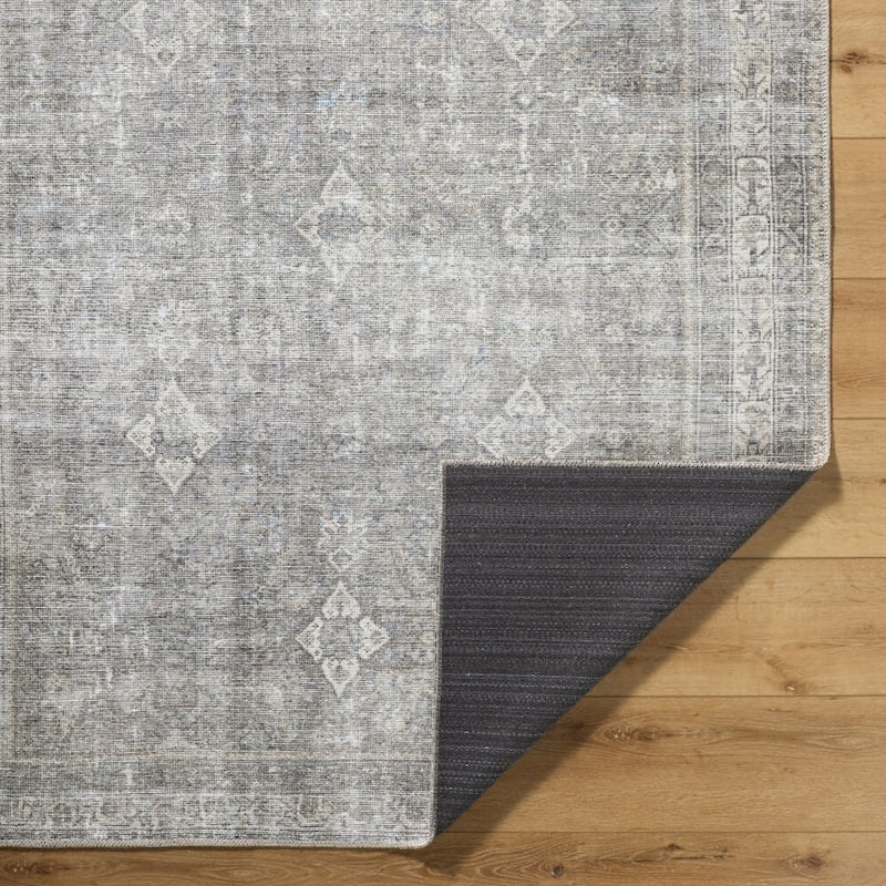 Livabliss Kemer Traditional Washable Area Rug - 2'7" x 10' - Sage/Black
