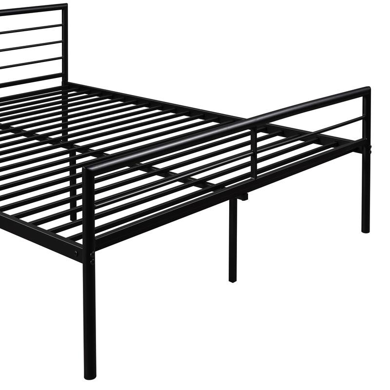 Twin Over Full Metal Bunk Bed with Desk