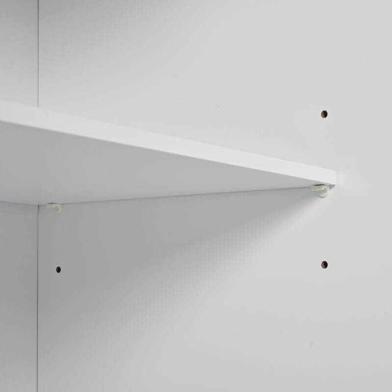 48.50'' Fluted Kitchen Island with Power Outlet, Rolling Wheels, 3 Drawer, 3 Open Side Racks and 10 Gallon Garbage Bin