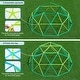 preview thumbnail 8 of 9, 10 ft Climbing Dome Swing Set with Saucer Swing, Jungle Gym for Kids Outdoor Playset Backyard