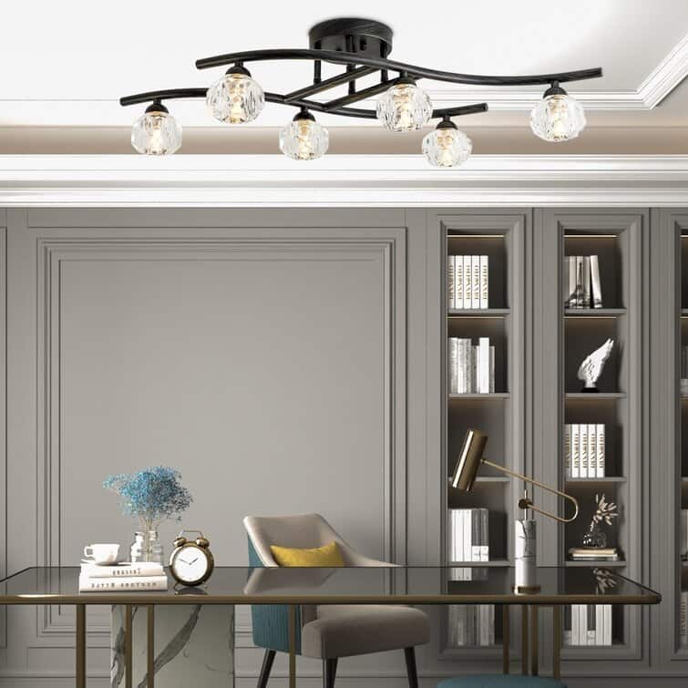 Maxax 6 - Light 29.1'' Sputnik Geometric Semi Flush Mount