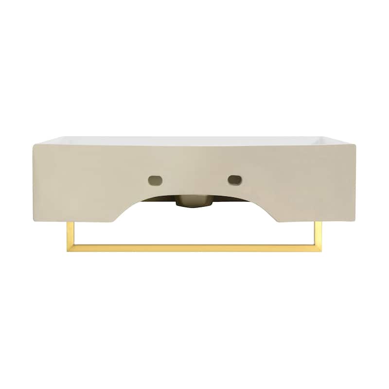 Claire 22" Wall-Mount Bathroom Sink with Towel Bar